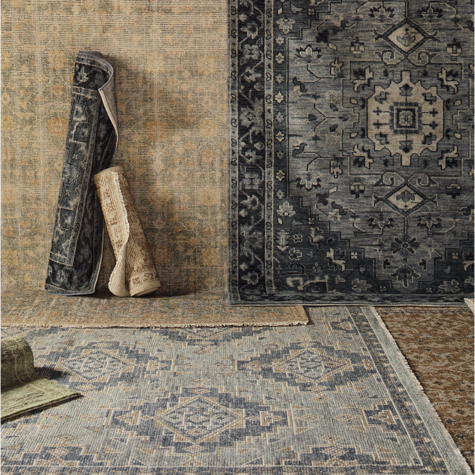 Maeve Hand-Knotted Geometric Wool Rug, Rectangle 5' x 8'