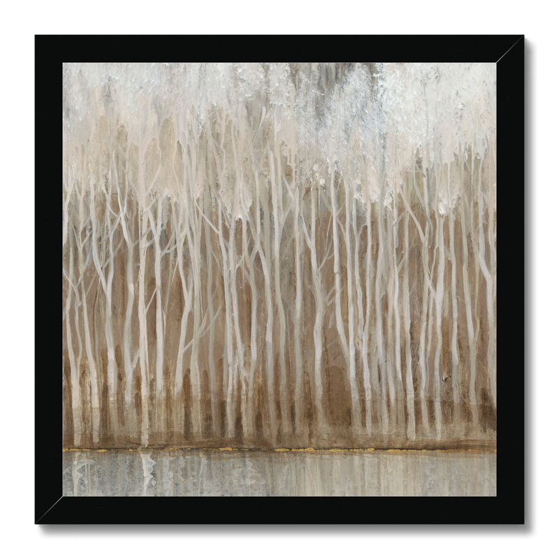 Whispering Trees II by Timothy O' Toole - Painting on Canvas, 34cm H x 34cm W, Black Framed Paper Print