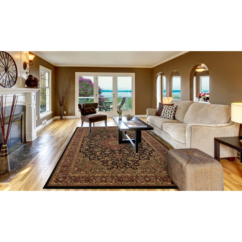 Tapis brun / brun clair Izaiah, Rectangle 7 pi 10 po x 11 pi 2 po