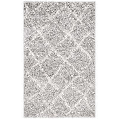 Zettie Berber Shag Performance Geometric Rug
