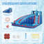 10x12ft Shark Theme Inflatable Water Bounce House With Slide, Backyard Splash Park for Kids Ages 3-8, Outdoor Water Toy Birthday Party Gifts