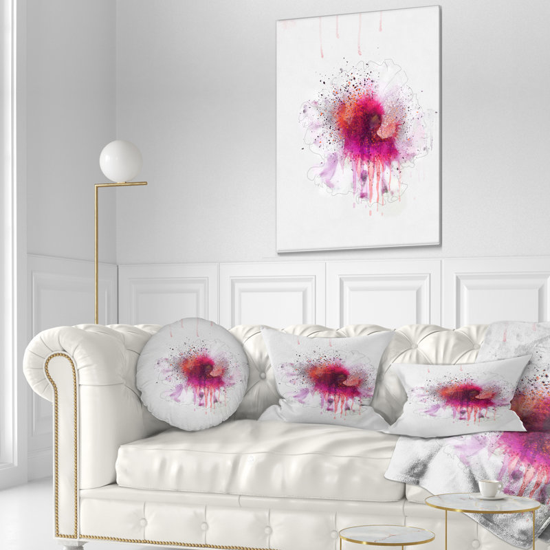 Coussin lombaire floral stylisé floral