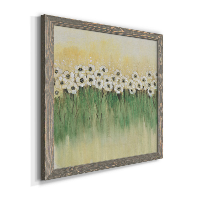 «Rows Of Flowers I», art mural sur toile, H 35,5 po x l 35,5 po x P 1,5 po, Encadré gris