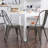 Metal Indoor-Outdoor Chairs Distressed Style Kitchen Dining Chairs Stackable Side Chairs With Back Set Of 4-563561060