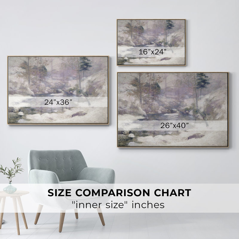 Paysage rétro -DCCLxxxviii, Toile naturelle avec cadre flottant, H 37 po x l 25 po x P 2 po