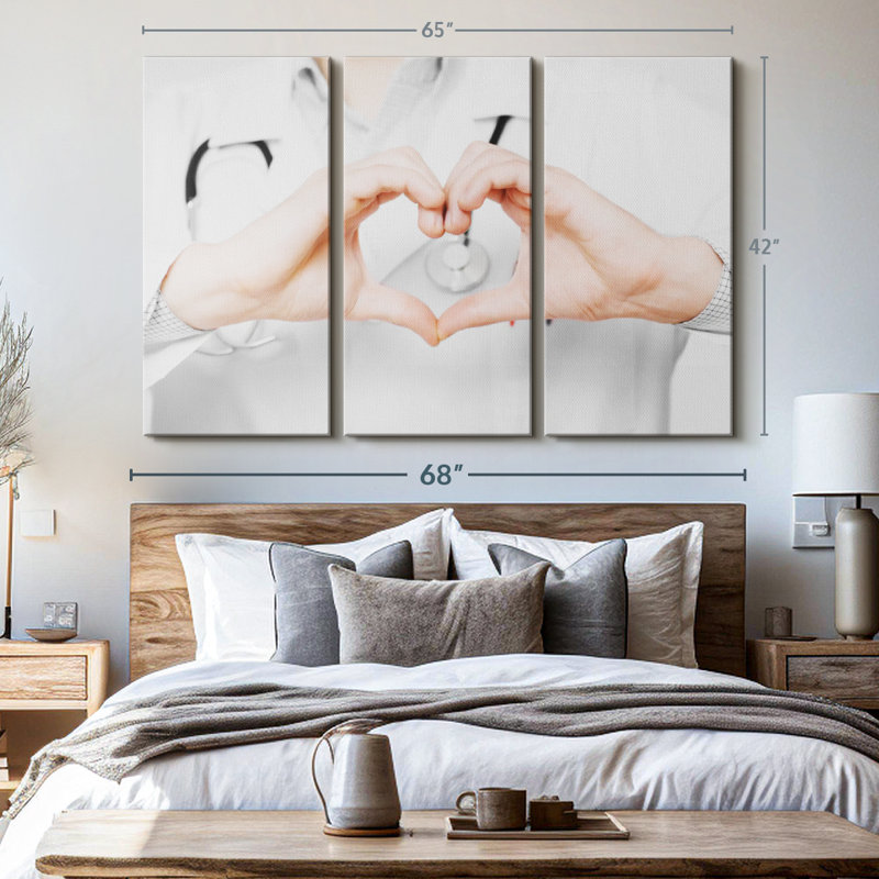 Impression romantique sur toile, H 42 po x l 65 po x P 1,25 po