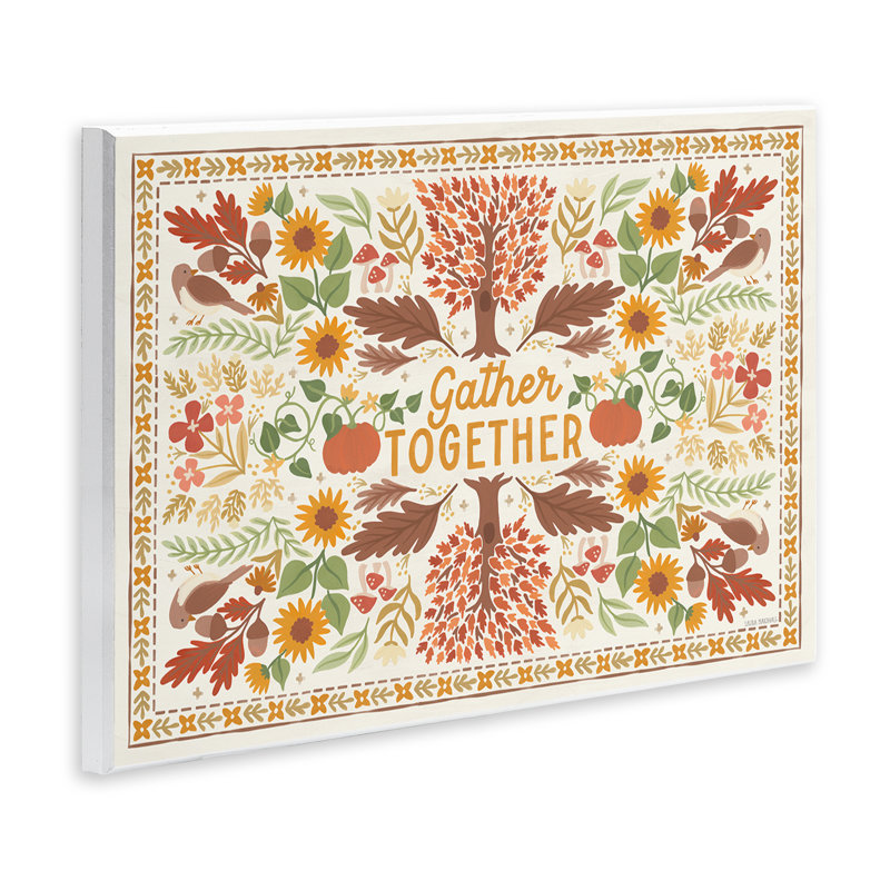Gather Together Pattern Canvas by Laura Marshall, 10" H x 15" W