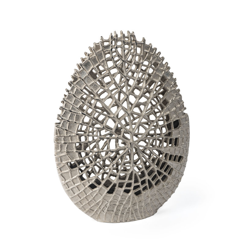 Danica Handmade Metal Table Vase, Silver
