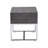 Rectangular End Table With 1 Drawer, Gray Oak And Chrome