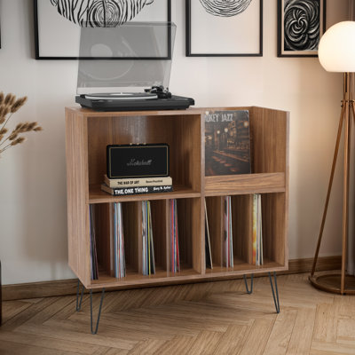 Grand tourne-disque de 35 po avec tablettes ouvertes