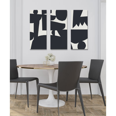 «Kassan Quiet Jungle» par Kelly Knaga - ensemble de 3 impressions sur toile tendue