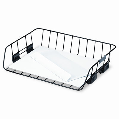 Fellowes® Workstation® Side Load Wire Desk Tray Metal Stackable Paper Organizer