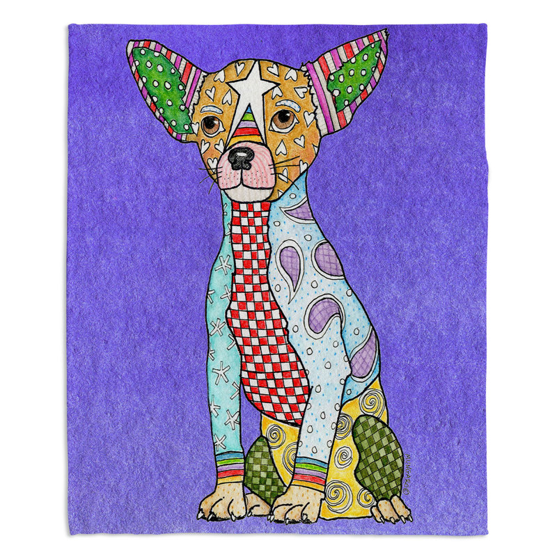  Couverture pour chien Schnauzer, 51 po x 60 po, Indigo, Chihuahua 1