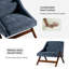 Chaise avec accoudoirs rembourrée moderne l 28 po Venancio avec pieds en bois massif et coussin lombaire (ensemble de 2)-2002881542