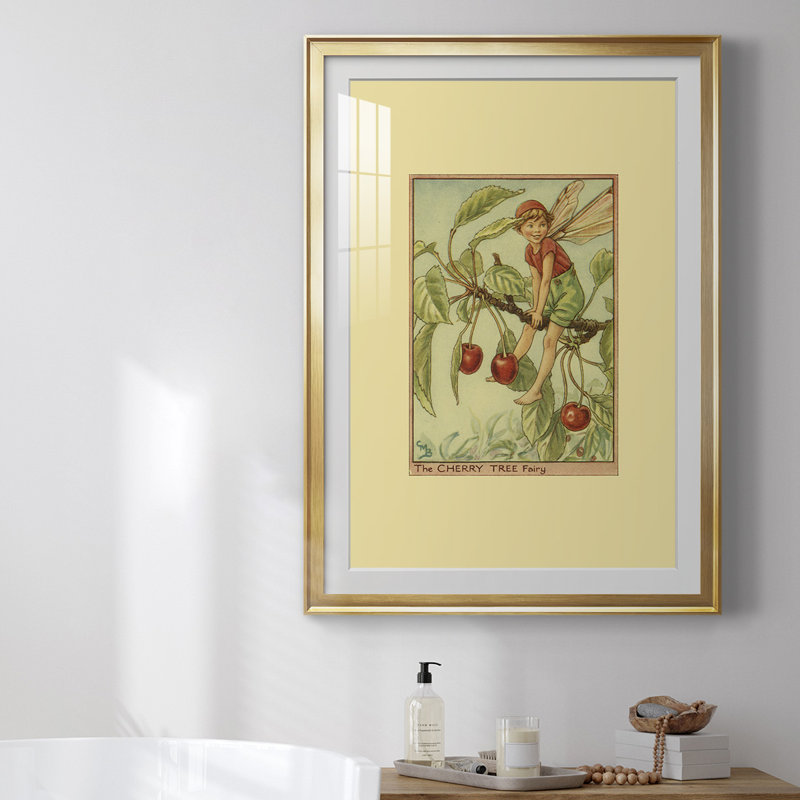 «The Cherry Tree Fairy», reproduction encadrée de qualité supérieure - prête à être accrochée, Encadrement doré