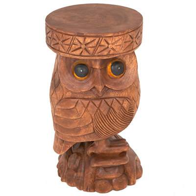 Owl Solid Wood Accent Stool