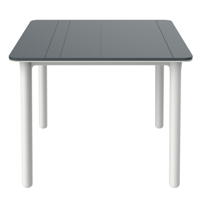 Noa Outdoor Square Dining Table, Dark Gray