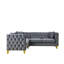 Canapé d'angle en velours de 82,2 pouces, canapé modulaire en forme de L, canapés d'angle 5 places avec 3 coussins pour le salon, la chambre à coucher, un appartement, un bureau-1022952457
