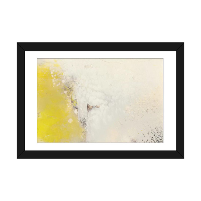 « yellow lux i », impression sur toile, H 16 po x l 24 po x P 1 po, Papier d'art encadré noir, Blanc