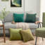 Ensemble de 4 coussins décoratifs en velours, couleurs contrastantes-114187991-114187993