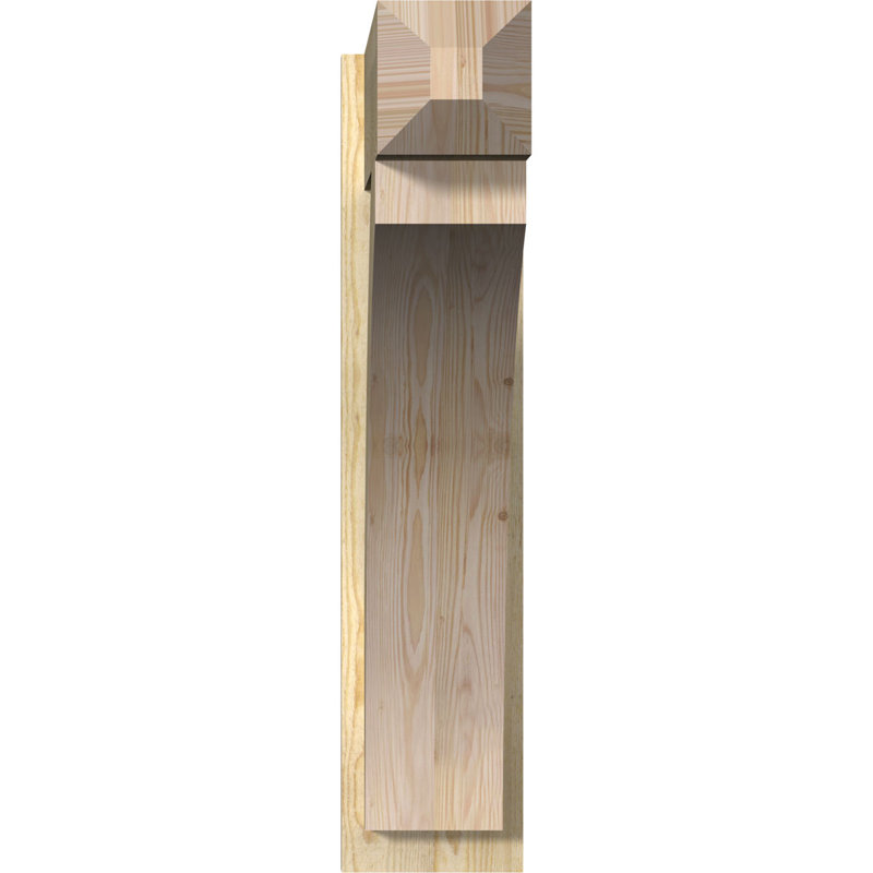 Persienne en bois rustique Thorton Craftsman, Sapin Douglas de 8 po (sciage brut),  P 30 po x H 36 po 