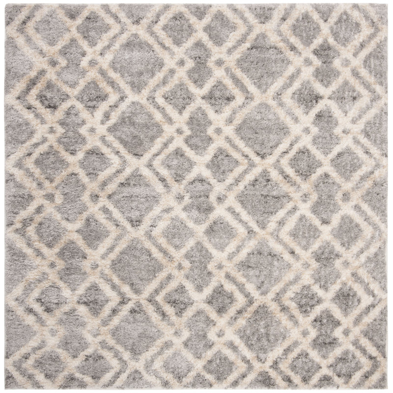 Noyes Shag 200 Performance Geometric Rug, Square 6'7"