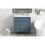 Meuble-lavabo de 30 po avec lavabo supérieur, meuble-lavabo moderne avec 2 tiroirs et tiroir escamotable, meuble-lavabo simple-1898170458