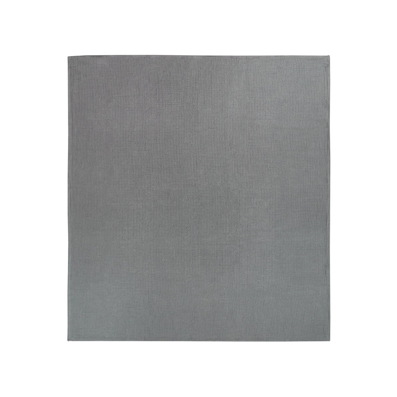 RAGALA Cotton Solid Colour Bedspread, Dark Grey, 220 x 220 cm Bedspread