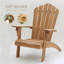 Chaise Adirondack en bois de teck Anayha avec porte-gobelets-94414002