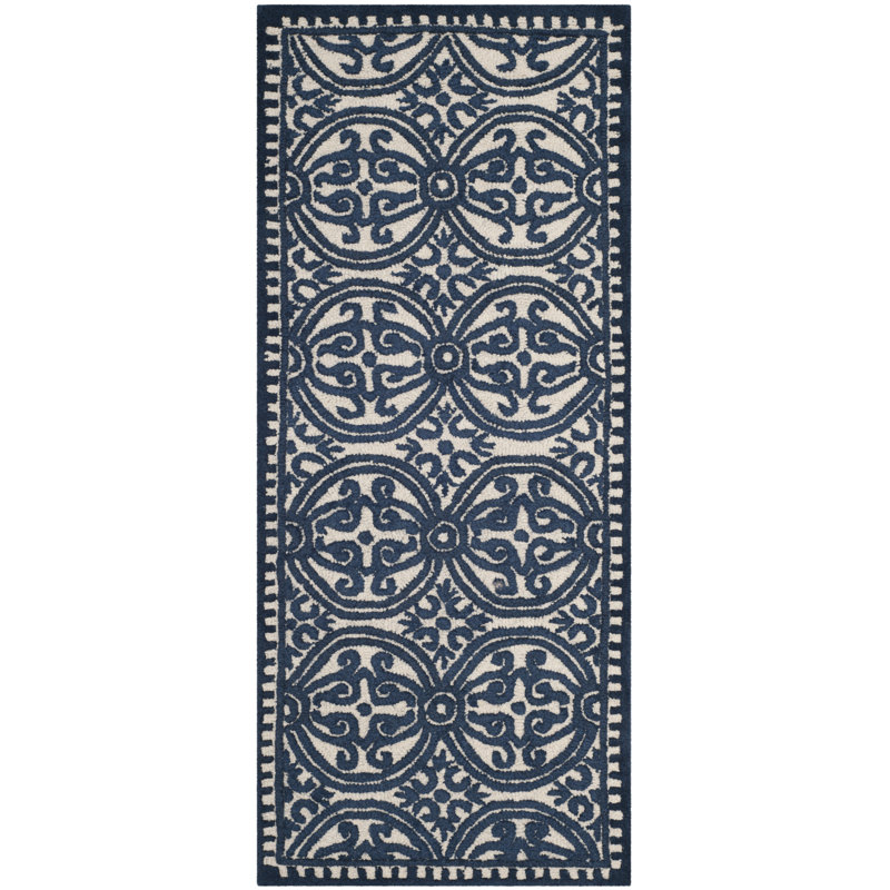 Sadik Hand Tufted Wool Geometric Rug, Runner 2'6" x 6'