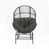 Coussin gris / cadre noir est en rupture de stock