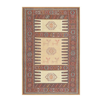 Tapis contemporain beige / brun clair