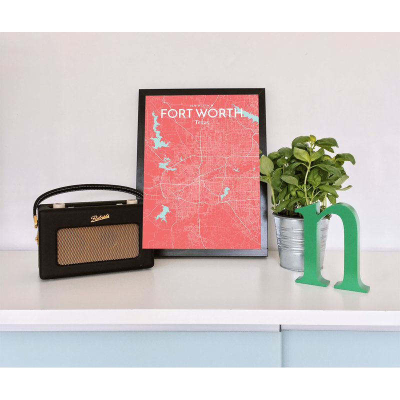 Fort Worth City Map - No Frame Print, 43.2cm H x 27.9cm W x 0.1cm D