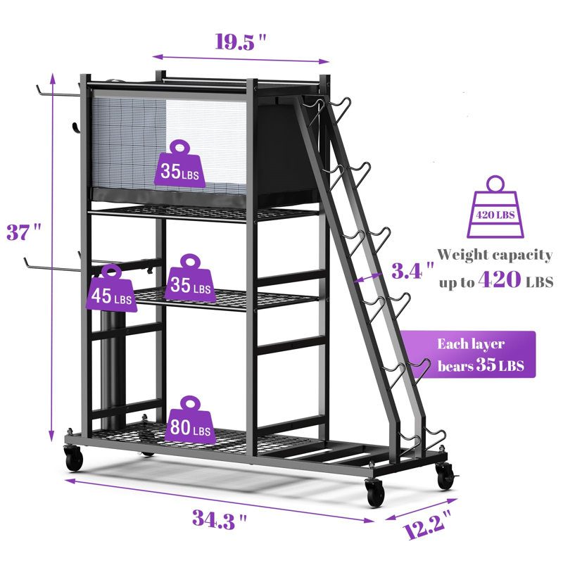 Steel Freestanding Sports Rack