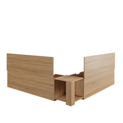 L-shape Storage Bench With Cushion