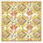 Toile avec cadre flottant or