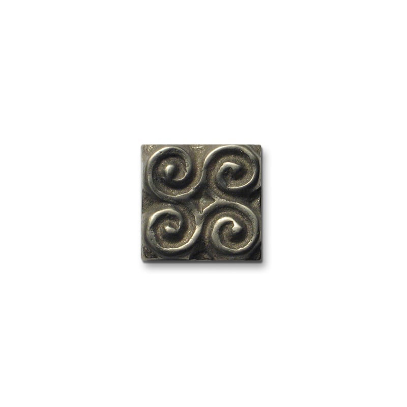 Pinwheel Bronze Square Knob, White Bronze