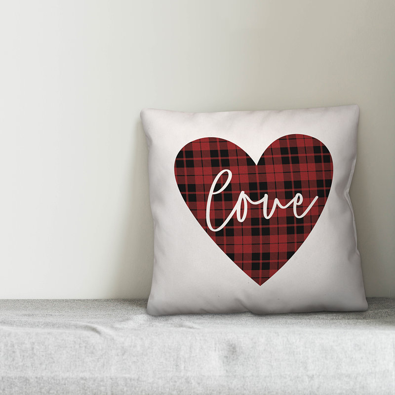 Plaid Throw Pillow, 16"H x 16"W