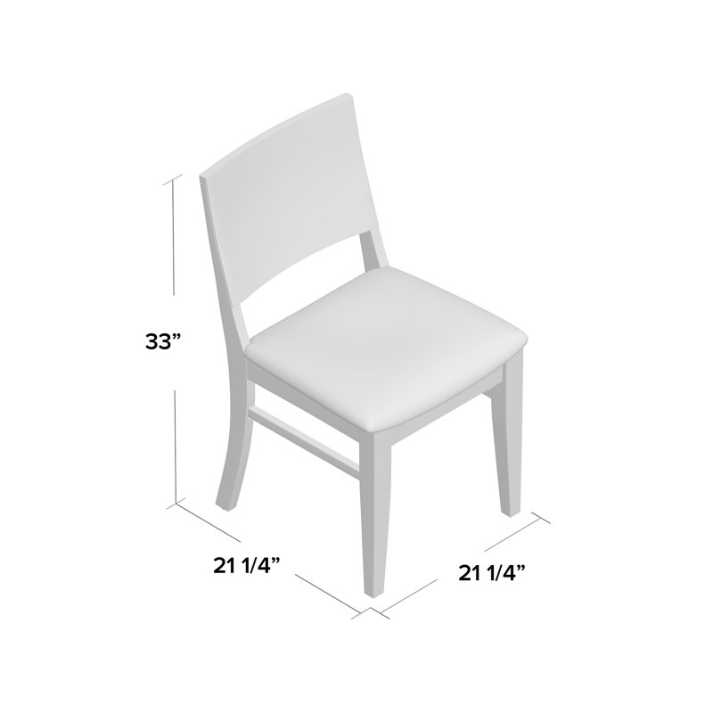 Ahreanna 18'' H Beech Solid Wood Side Chair, Walnut