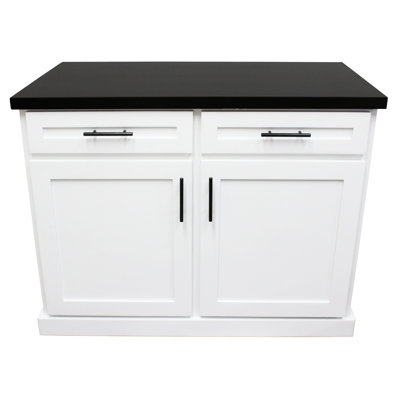 Jaydus 48 " W Kitchen Island with Birch Solid Wood Top