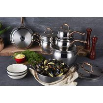 Lagostina Sfiziosa Saucepan Set, Stainless Steel, 13-Piece