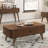 Stylish Storage Cocktail Table Walnut Finish