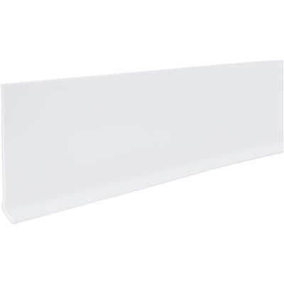 Garniture de base murale en vinyle blanc