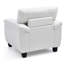 Chaise d'appoint chic et moderne en blanc-457162130
