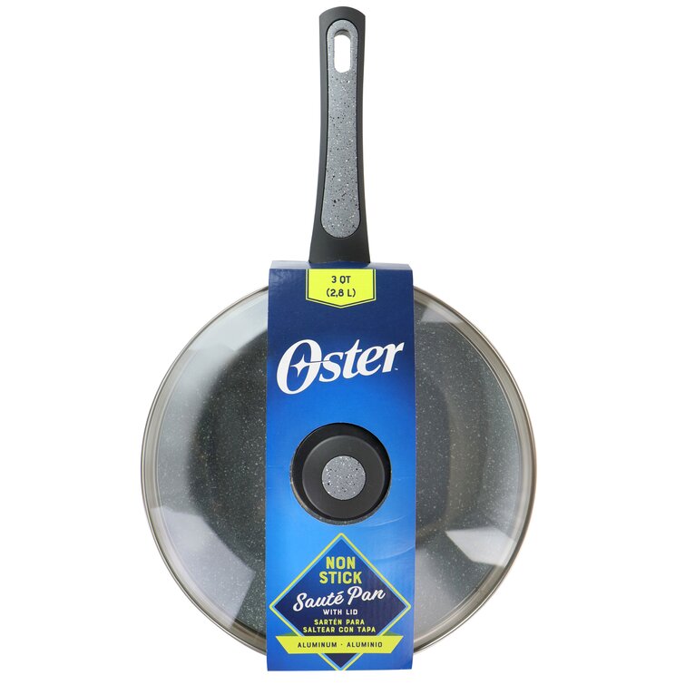 Oster 3.5 qt. Non-Stick Aluminum Saute Pan with Lid