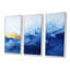 Encre blanche et bleue «Ethereal Dream», ensemble d'art mural formes abstraites-107213670-107213674