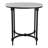 Decorative Round Marble Top Side Table for Home Decor Accent - Sculptural Narrow End Table for Living Room Styling - Black & White