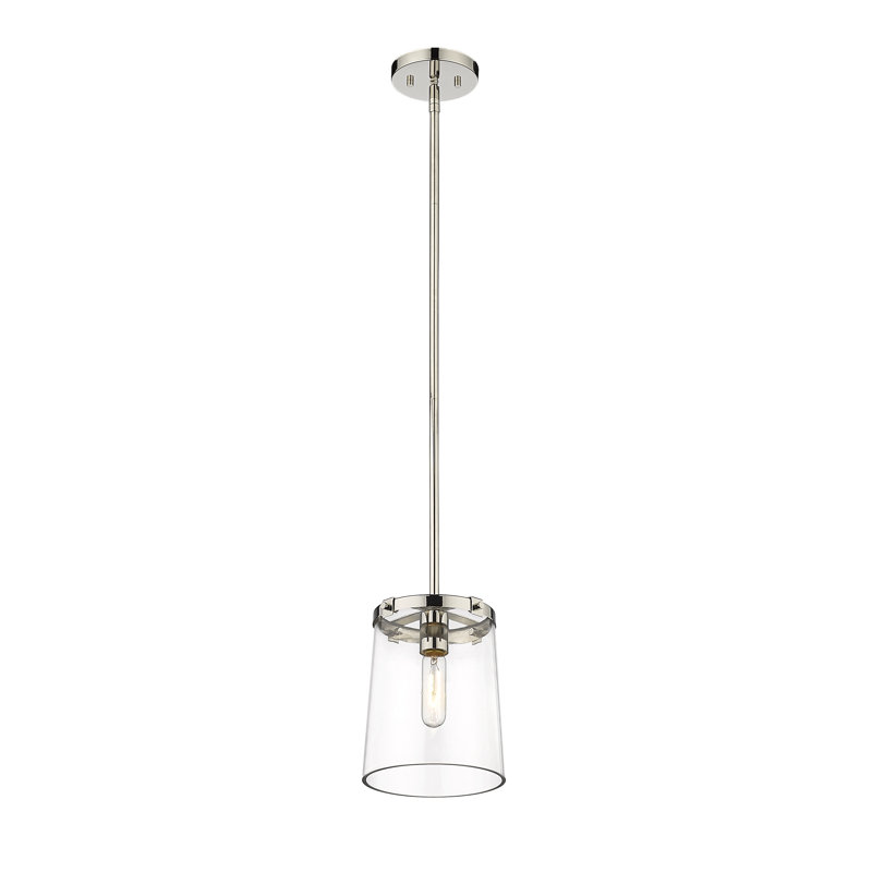 Seden 1 - Light Single Pendant, Polished Nickel, 92" H x 7.5" W x 7.5" D