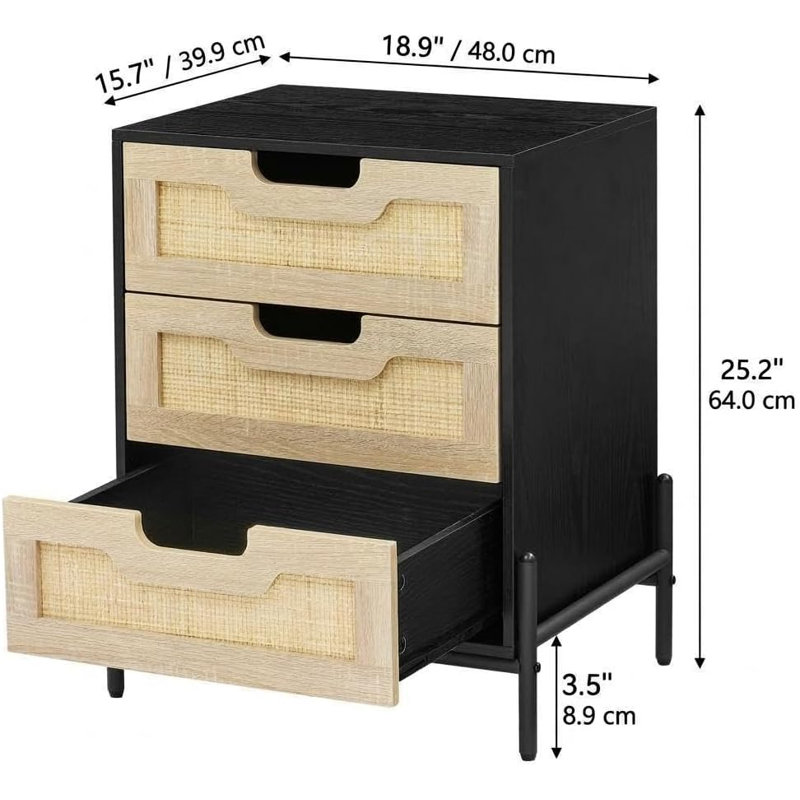 48cm W Bedside Table
