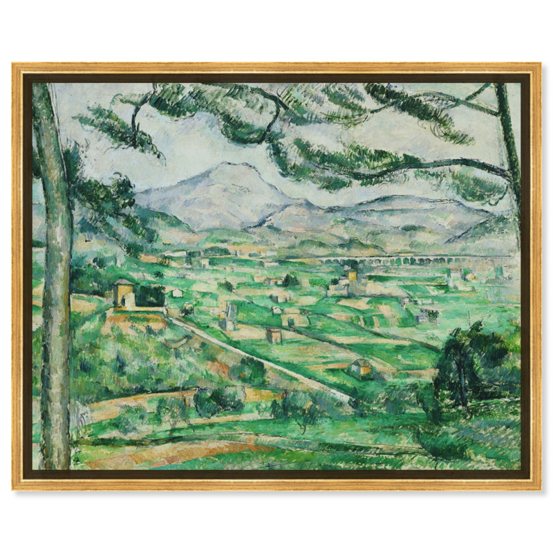 «Mont Sainte Victoire», art mural rétro classique par Art Remedy, Cadre argenté, H 17 po x l 21 po